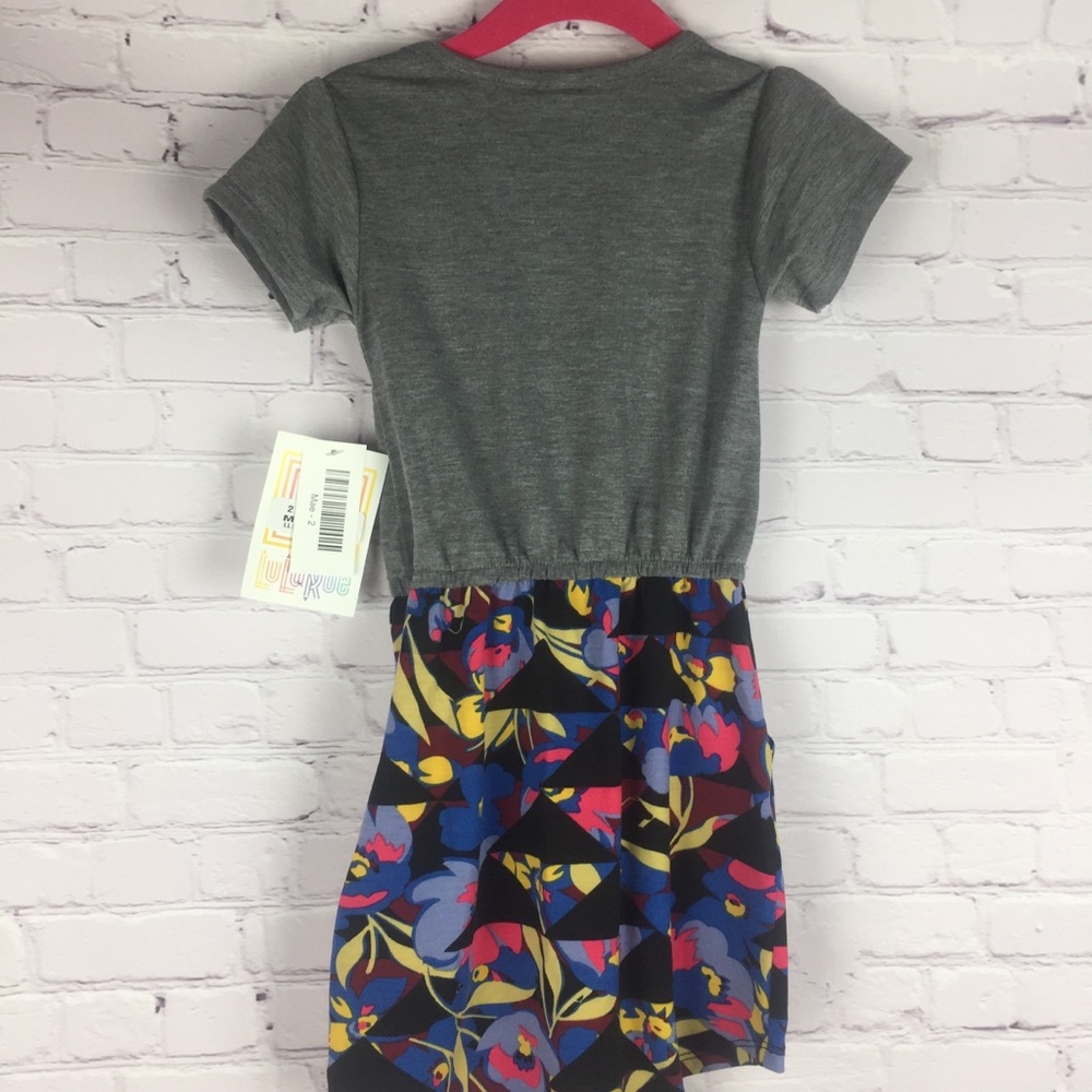 SOFT Girl’s Mae dress with pockets, 2 toned print - Picture 2 of 8